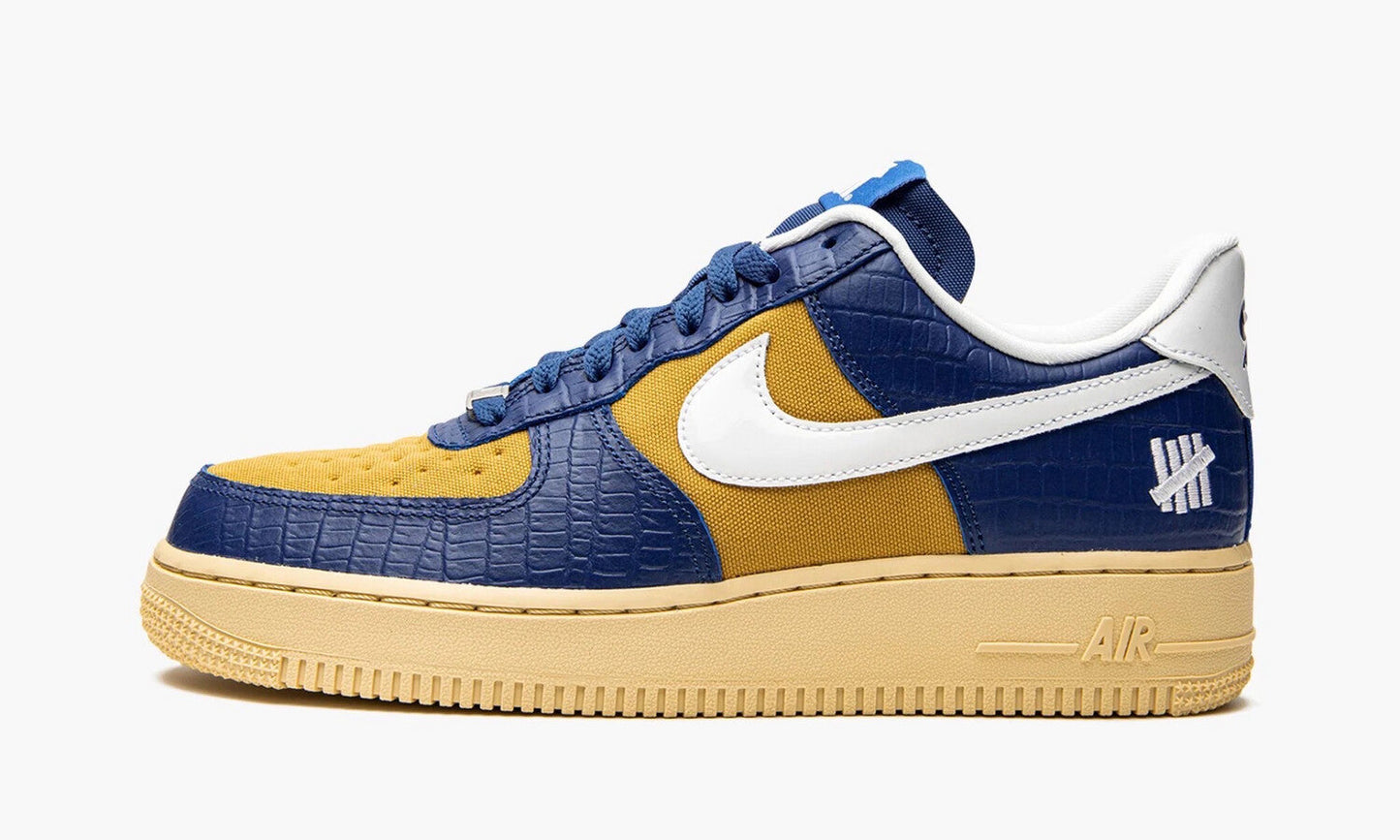 Air Force 1 Low SP Undefeated 5 On It Blue Yellow Croc